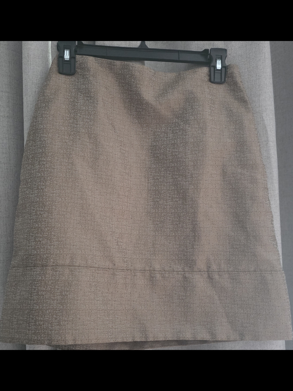 Ann Taylor Neutral Textured Mini Skirt in Shimmery Taupe